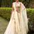 off white embroidered silk lehenga set choli with dupatta