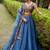 blue embroidered silk lehenga set choli with dupatta