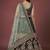Green Zari & Dori Embroidered with Diamond Work Velvet Semi Stitched Lehenga
