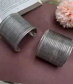 Oxidized silver handcuff bracelet: wide boho cuff bangle