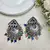 Oxidised silver multicolor jhumka earrings