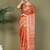 Orange astita tayari vol-2 ready-to-wear cotton saree with inner & pocket | casual & uniform wear