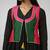Black vichitra silk jacket gown set
