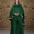 Green vichitra silk cape palazzo set