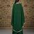 Green vichitra silk cape palazzo set