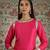 Pink vichitra silk kurta palazzo set