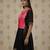 Pink & black vichitra silk palazzo set