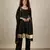 Black vichitra silk kurta palazzo set