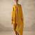 Mustard yellow vichitra silk dhoti set