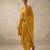 Mustard yellow vichitra silk dhoti set