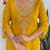 yellow viscose embroidered straight kurta with pant and dupatta set