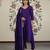 Purple vichitra silk dhoti kurta set
