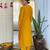 yellow viscose embroidered straight kurta with pant and dupatta set