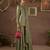 Olive green vichitra silk palazzo set