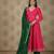 Pink vichitra silk anarkali set