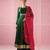 Green vichitra silk anarkali set