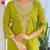 green viscose embroidered straight kurta with pant and dupatta set