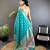 banarasi lichi silk teal   meenakari weaving saree with unstitched blouse