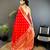 red banarasi lichi silk blend red     meenakari weaving saree with unstitched blouse