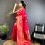 banarasi lichi silk coral pink   meenakari weaving saree with unstitched blouse