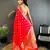banarasi lichi silk   red   meenakari weaving saree with unstitched blouse