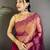 light_pink georgette saree fuchsia floral embroidered saree with unstitched blouse