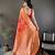 orange soft lichi silk blend orange rangcut jacquard weave saree with unstitched blouse