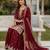 Maroon embroidered chinon sharara set