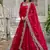 Pink zari & sequins embroidered georgette Gown & dupatta