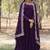 Purple zari & sequins embroidered georgette Gown & dupatta