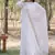 White zari & sequins embroidered georgette Gown & dupatta