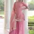 Pink zari & sequins embroidered fendy with rich kurta bottom & dupatta