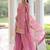 Pink zari & sequins embroidered fendy with rich kurta bottom & dupatta