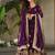 Wine zari & sequins embroidered roman Gown & dupatta