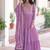 Onion zari & sequins embroidered work roman stitched kurta gown & dupatta