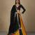 Black Vichitra Silk Lehenga Set