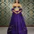Purple Vichitra Silk Cape Lehenga Set