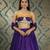 Purple Vichitra Silk Cape Lehenga Set