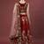  Maroon Zari Embroidered Wedding Bridal Velvet Lehenga Choli With Dupatta