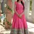 Pink zari & sequins embroidered dola silk Gown