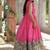 Pink zari & sequins embroidered dola silk Gown