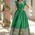 Green zari & sequins embroidered dola silk Gown