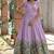 Lavender zari & sequins embroidered dola silk Gown