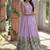 Lavender zari & sequins embroidered dola silk Gown