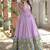 Lavender zari & sequins embroidered dola silk Gown