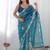 rama organza thread work color tone fabric party wear saree