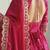 Rani pink embroidery vichitra silk Anarkali set