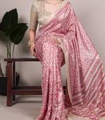 traditional tasar art silk printed saree with classic appeal
