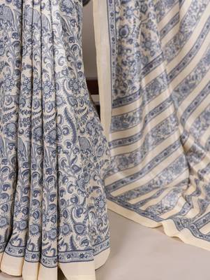  tasar art silk printed saree with classic appeal 5