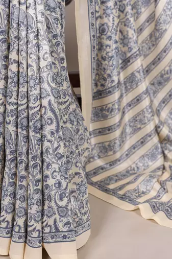  tasar art silk printed saree with classic appeal